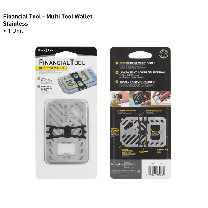 NiteIze Financial Tool 7-in-1 Multi Tool Wallet