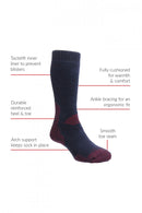 HJ Hall ProTrek HJ704 Dual Skin Anti-Blister Socks-Grey/Denim