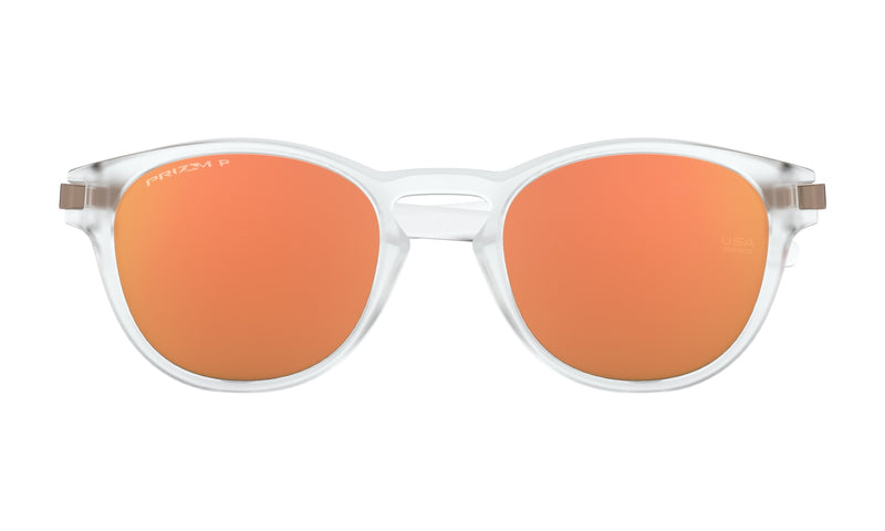 Oakley Latch Sunglasses OO9265-5253-Matte Clear/Prizm Rose Gold Polarized