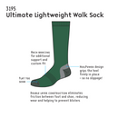 1000 Mile Lightweight Double Layer Men's Walking Sock-Moss