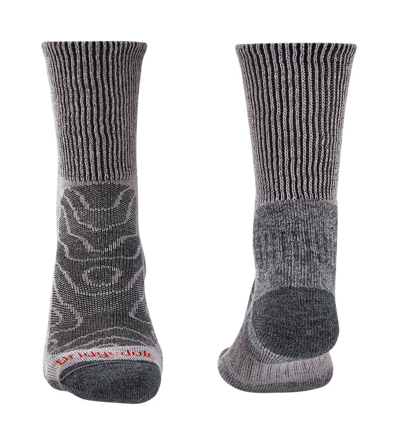 Bridgedale Men's Lightweight Merino Comfort Boot Socks-Grey