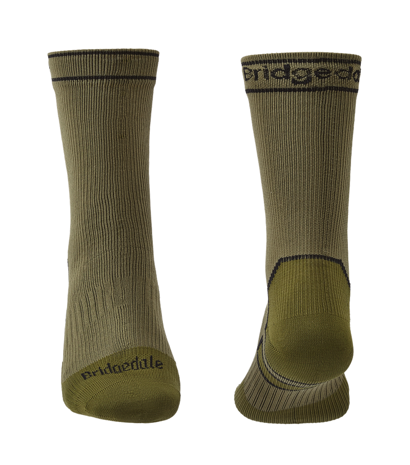 Bridgedale Stormsock Midweight Waterproof Boot Sock-Khaki